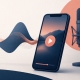 Smartphone med video og studiemikrofon - reklamefilm til sociale medier
