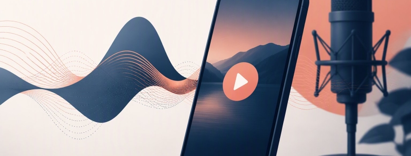 Smartphone med video og studiemikrofon - reklamefilm til sociale medier